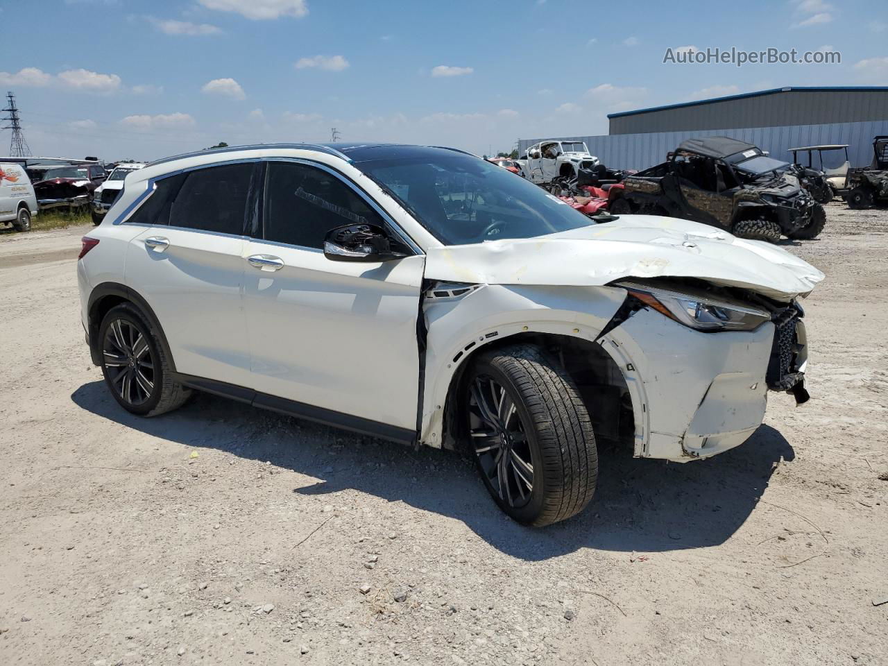 2021 Infiniti Qx50 Luxe White vin: 3PCAJ5BA8MF108779