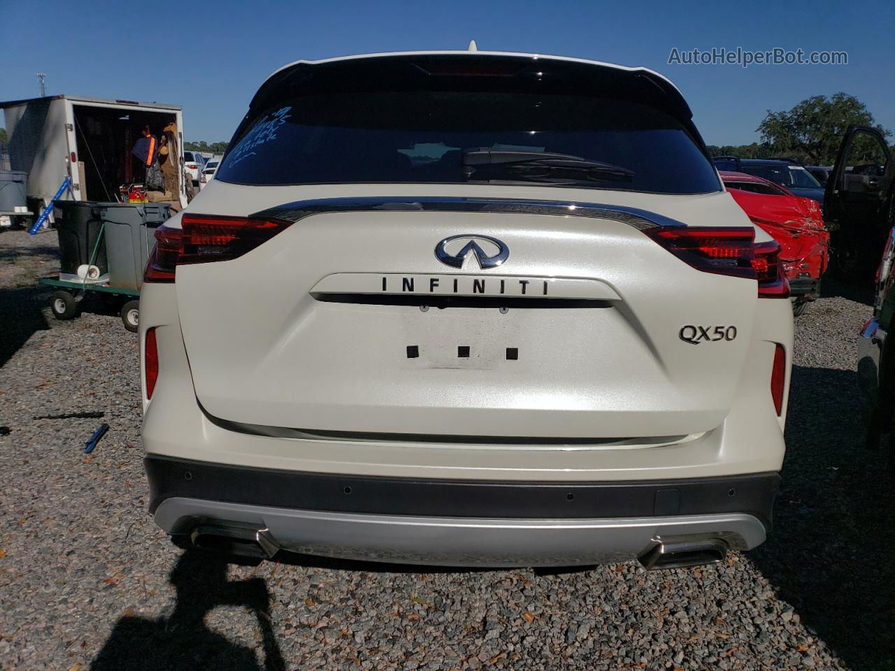 2021 Infiniti Qx50 Luxe Белый vin: 3PCAJ5BA9MF105616