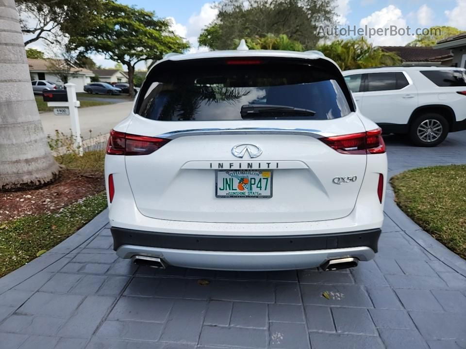 2021 Infiniti Qx50 Luxe White vin: 3PCAJ5BA9MF105714