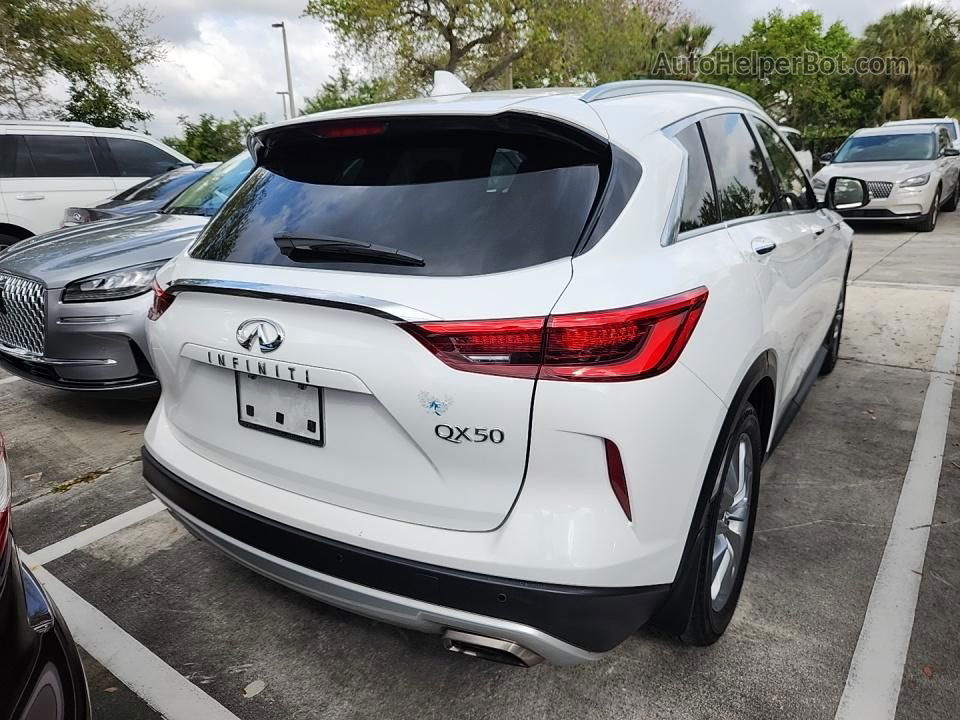 2021 Infiniti Qx50 Luxe White vin: 3PCAJ5BAXMF107374