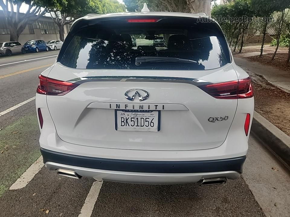 2021 Infiniti Qx50 Luxe White vin: 3PCAJ5BAXMF118102