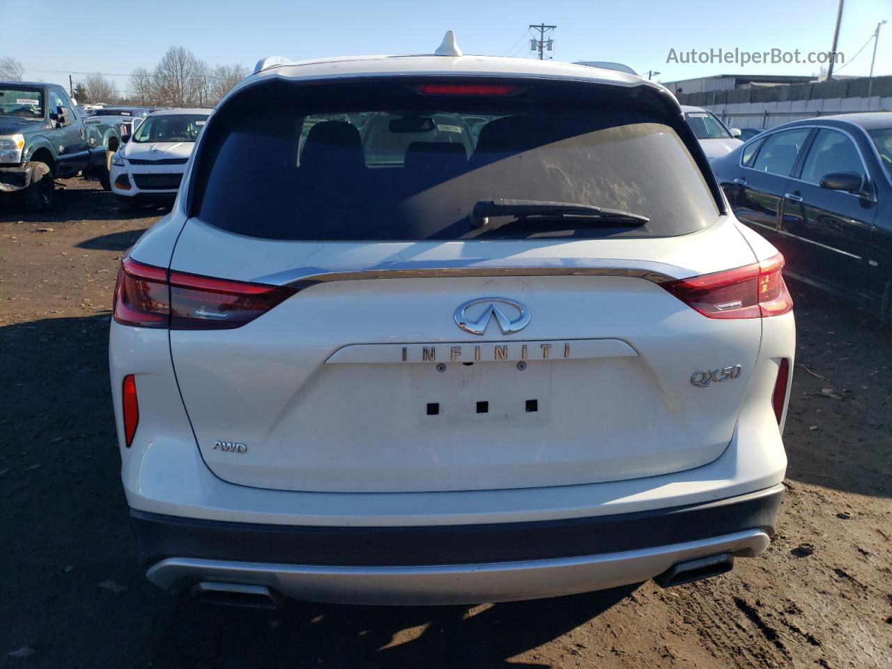 2021 Infiniti Qx50 Luxe White vin: 3PCAJ5BB0MF116092