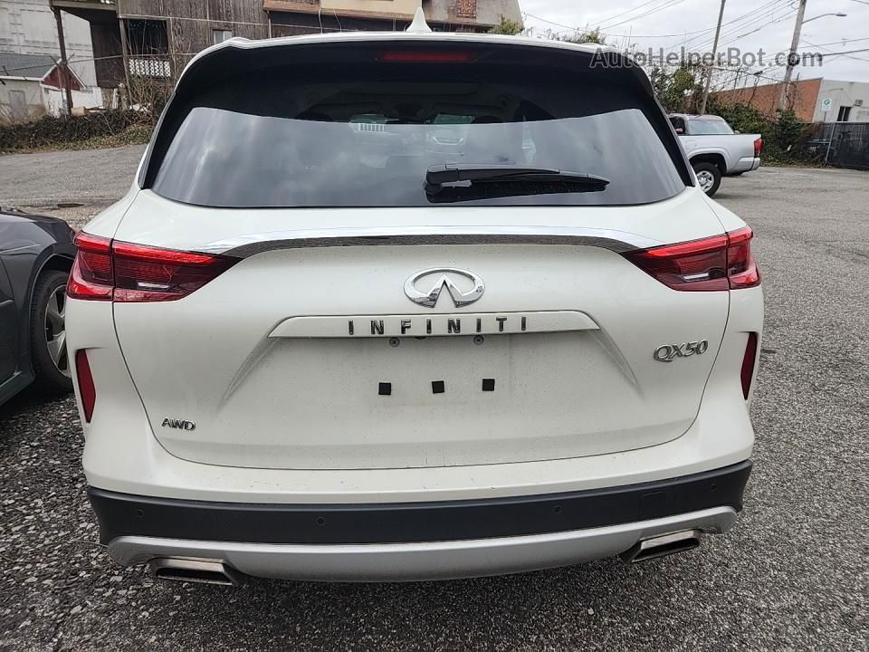 2021 Infiniti Qx50 Luxe White vin: 3PCAJ5BB1MF110978