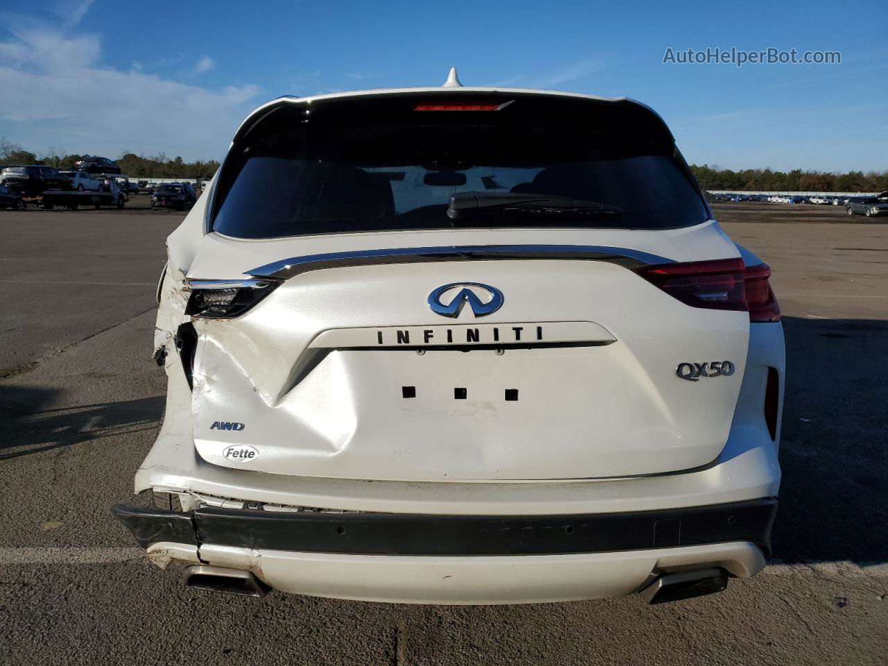 2021 Infiniti Qx50 Luxe White vin: 3PCAJ5BB4MF102941