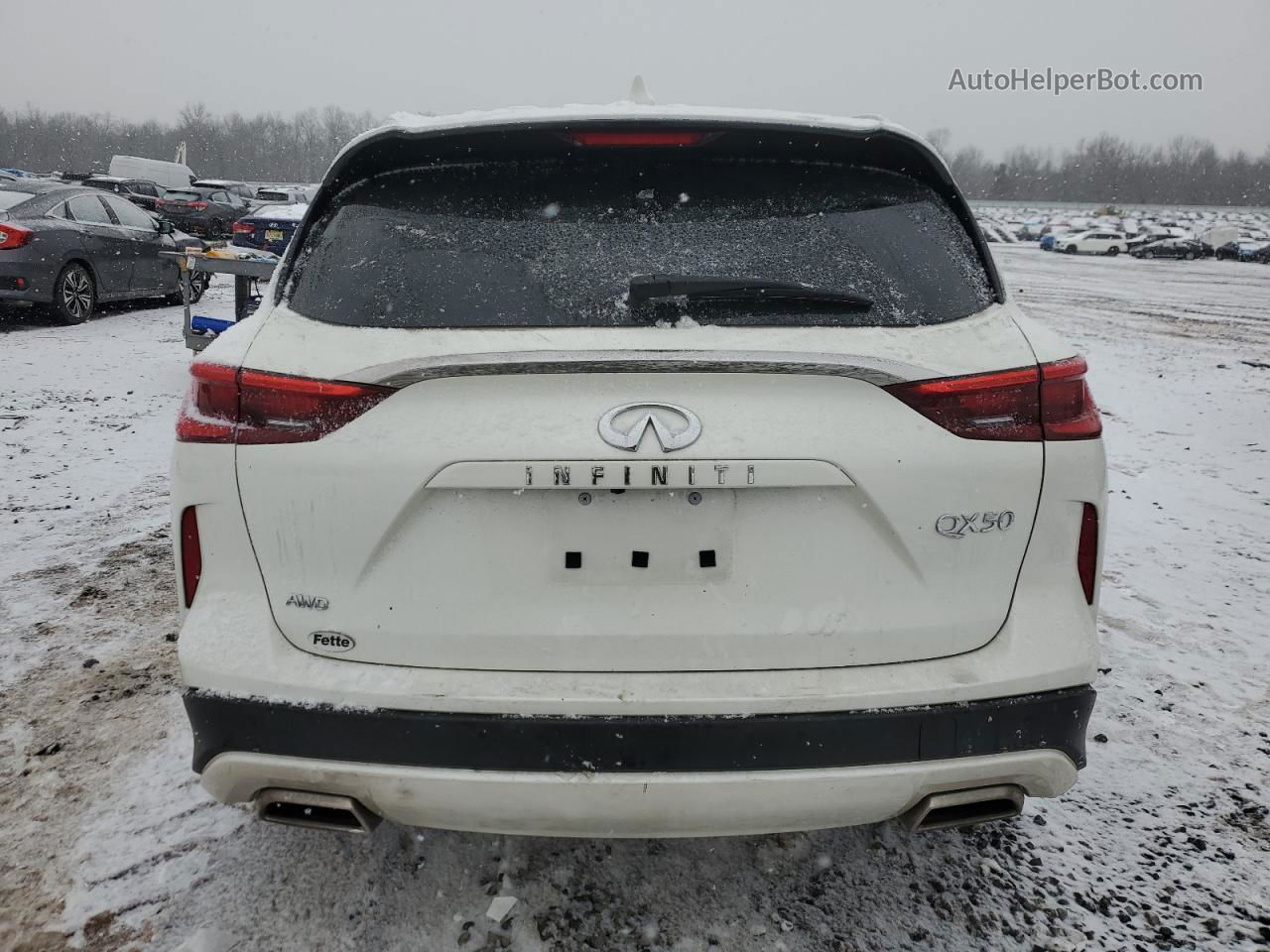 2021 Infiniti Qx50 Luxe White vin: 3PCAJ5BB4MF112501