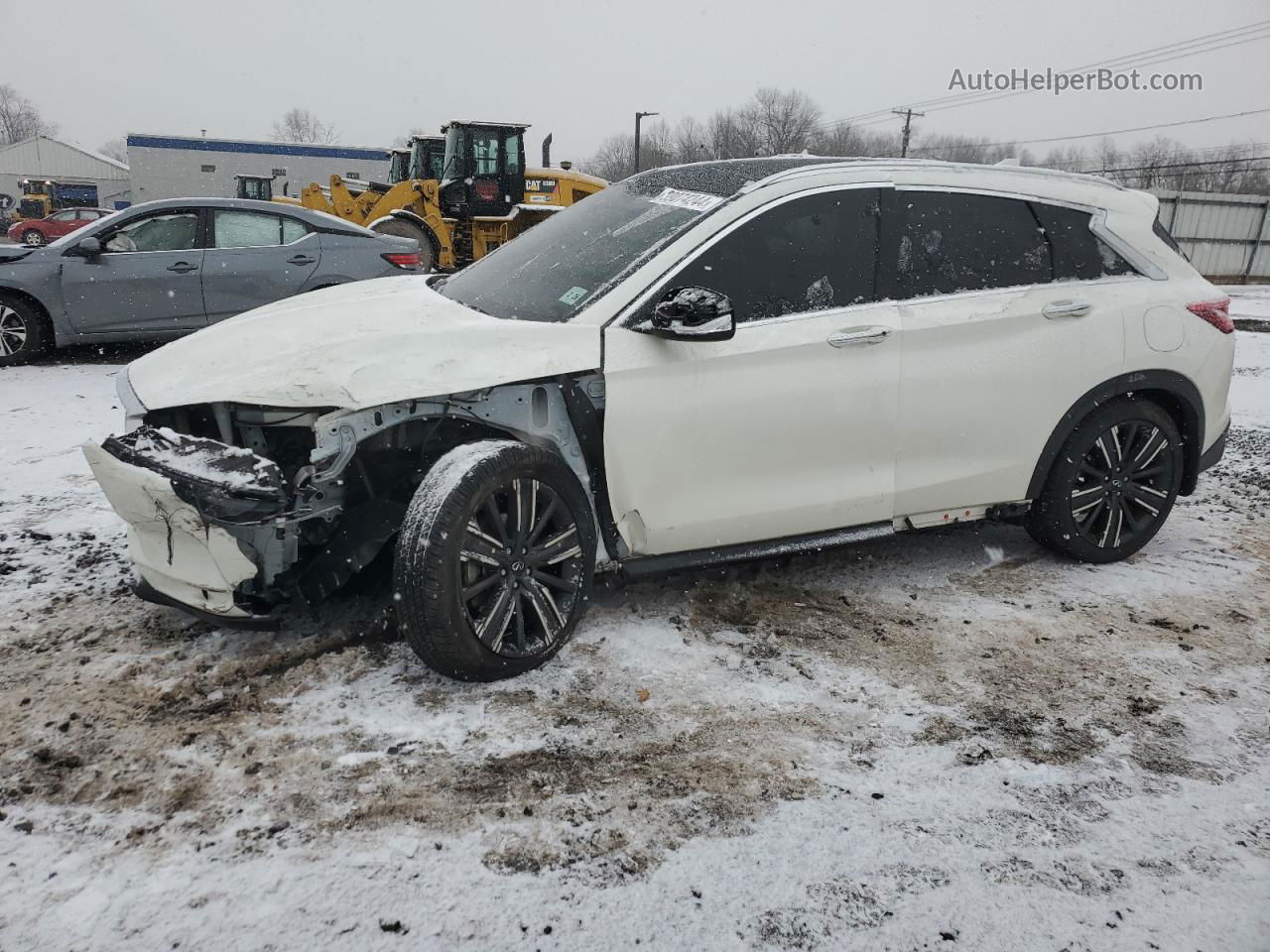 2021 Infiniti Qx50 Luxe White vin: 3PCAJ5BB4MF112501