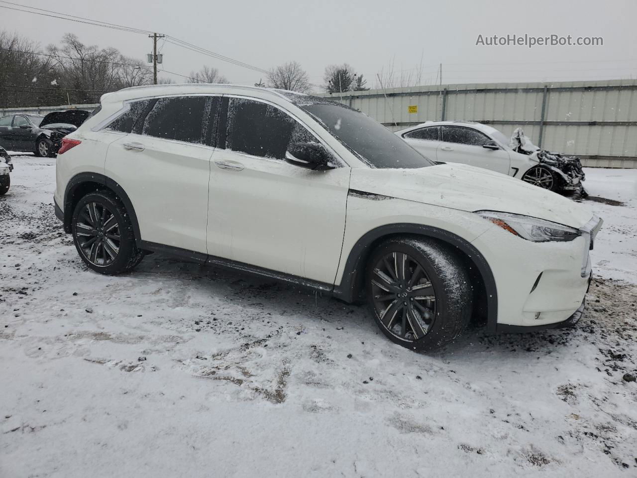 2021 Infiniti Qx50 Luxe White vin: 3PCAJ5BB4MF112501