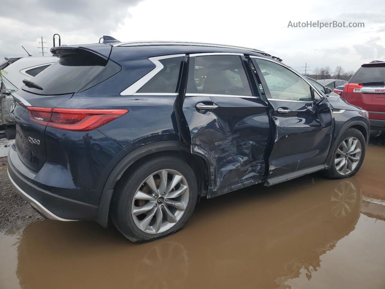 2021 Infiniti Qx50 Luxe Синий vin: 3PCAJ5BB4MF114328