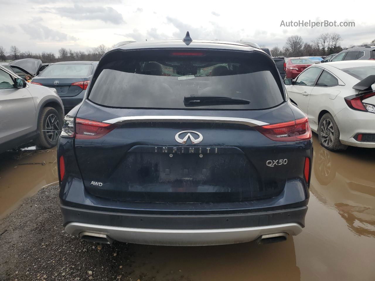 2021 Infiniti Qx50 Luxe Синий vin: 3PCAJ5BB4MF114328