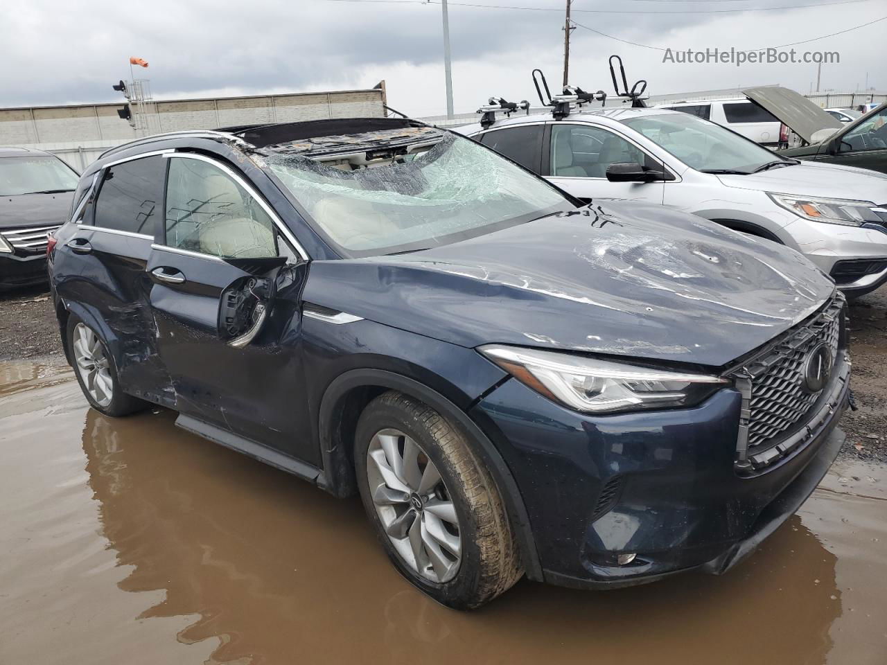 2021 Infiniti Qx50 Luxe Синий vin: 3PCAJ5BB4MF114328