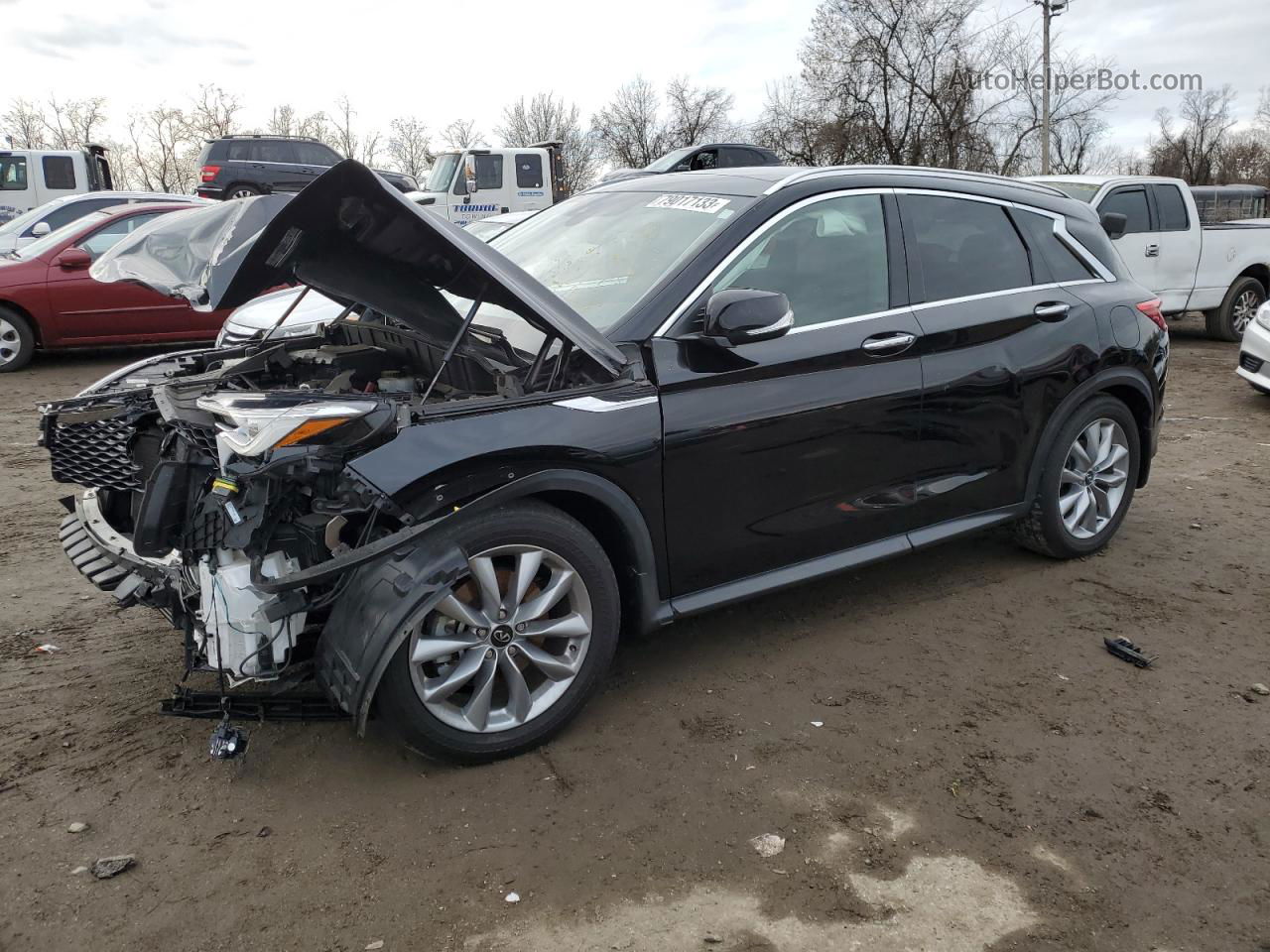 2021 Infiniti Qx50 Luxe Black vin: 3PCAJ5BB4MF116712