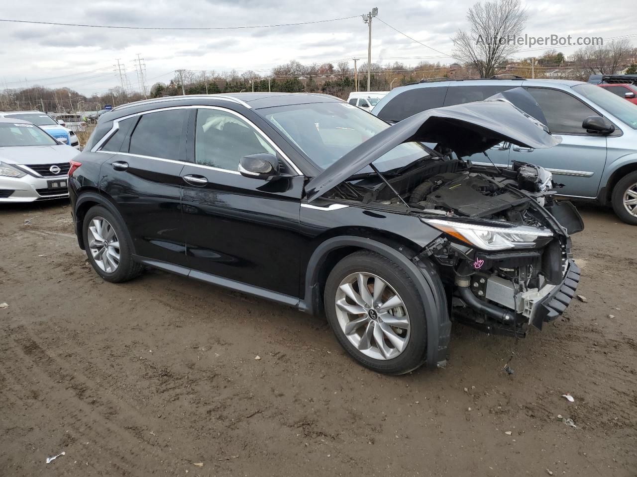 2021 Infiniti Qx50 Luxe Black vin: 3PCAJ5BB4MF116712