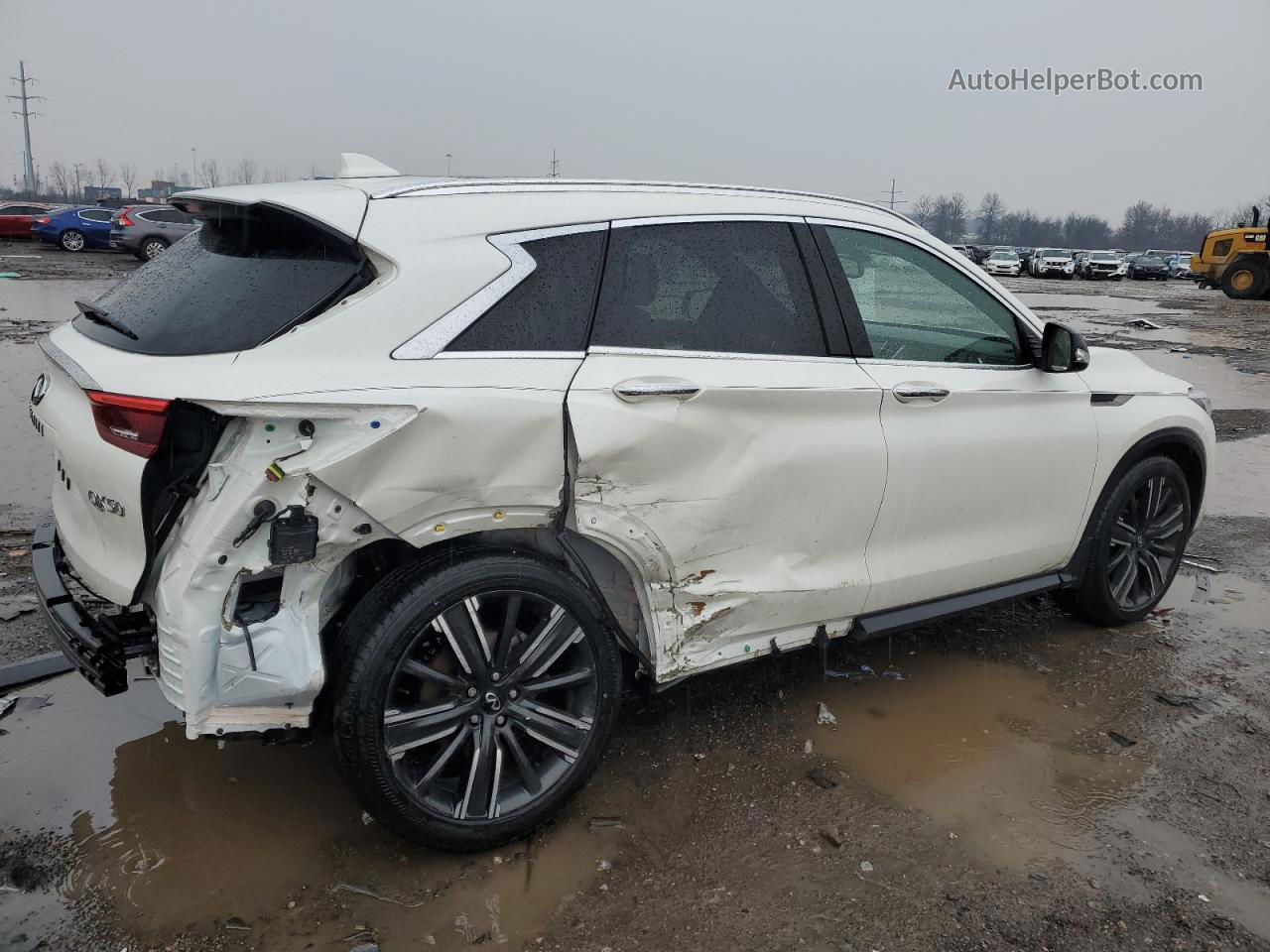 2021 Infiniti Qx50 Luxe White vin: 3PCAJ5BB4MF117259