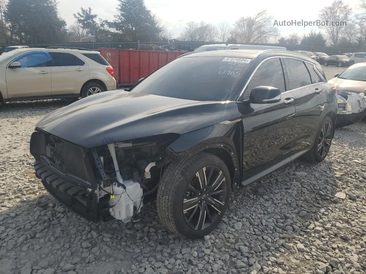 2021 Infiniti Qx50 Luxe Черный vin: 3PCAJ5BB4MF120985