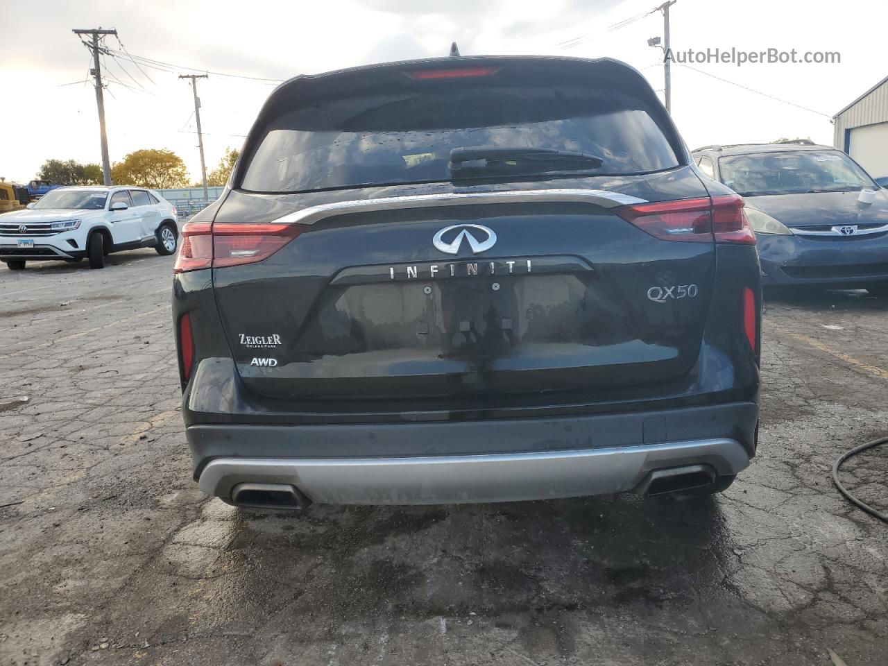 2021 Infiniti Qx50 Luxe Черный vin: 3PCAJ5BB6MF110877