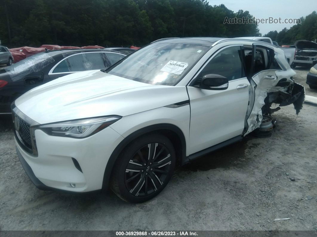 2021 Infiniti Qx50 Luxe White vin: 3PCAJ5BB6MF115349