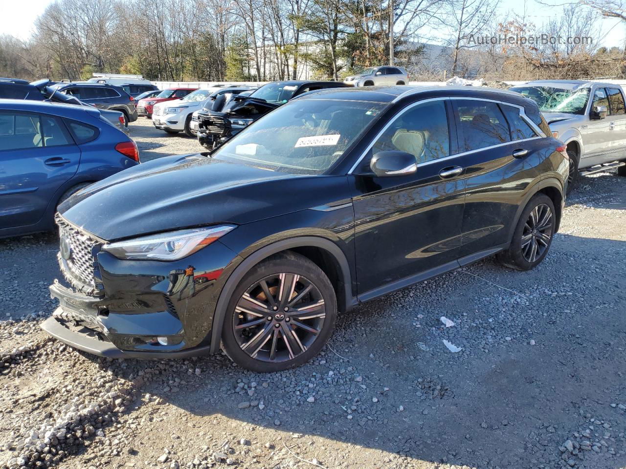 2021 Infiniti Qx50 Luxe Black vin: 3PCAJ5BB6MF115903