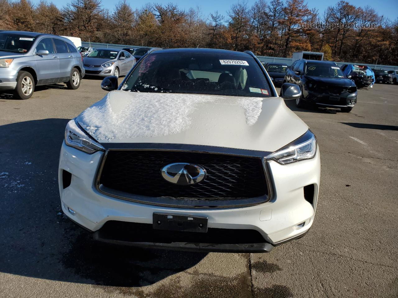 2021 Infiniti Qx50 Luxe White vin: 3PCAJ5BB6MF125797