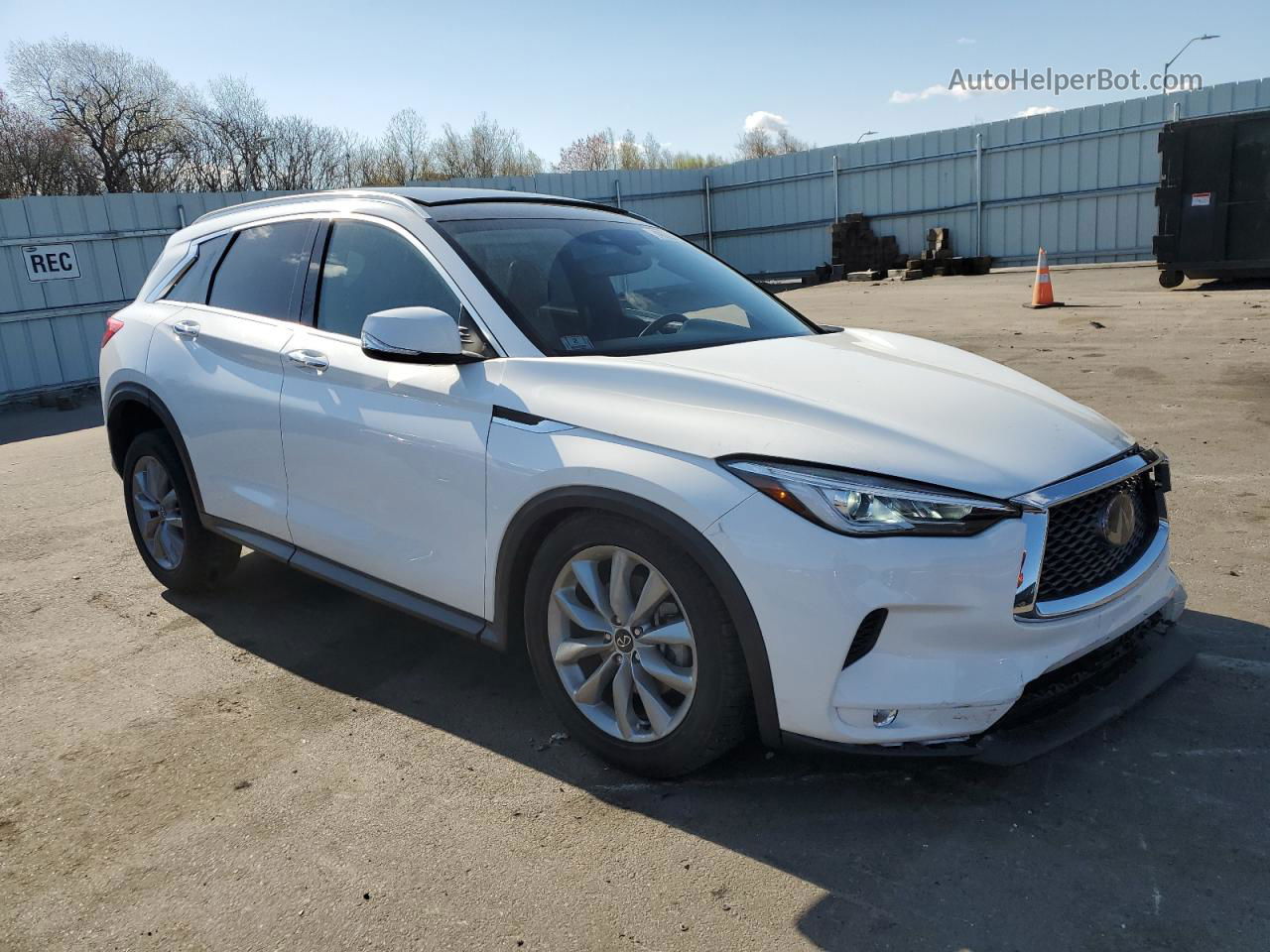 2021 Infiniti Qx50 Luxe Белый vin: 3PCAJ5BB7MF116414