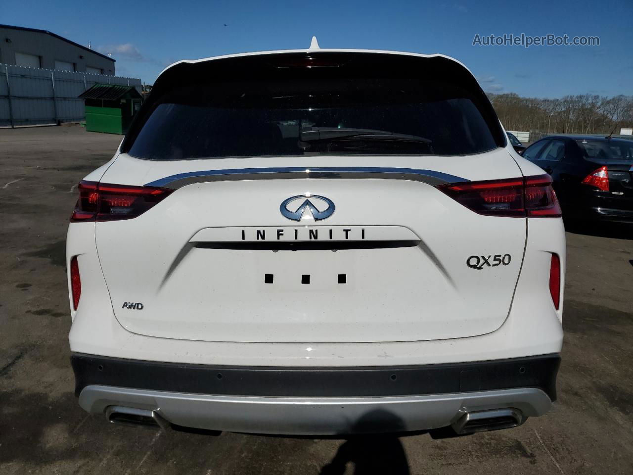 2021 Infiniti Qx50 Luxe White vin: 3PCAJ5BB7MF116414