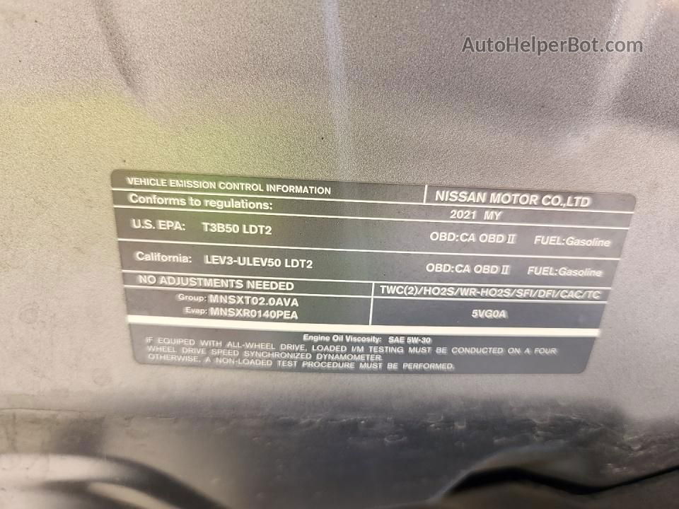 2021 Infiniti Qx50 Luxe Gray vin: 3PCAJ5BB9MF101994