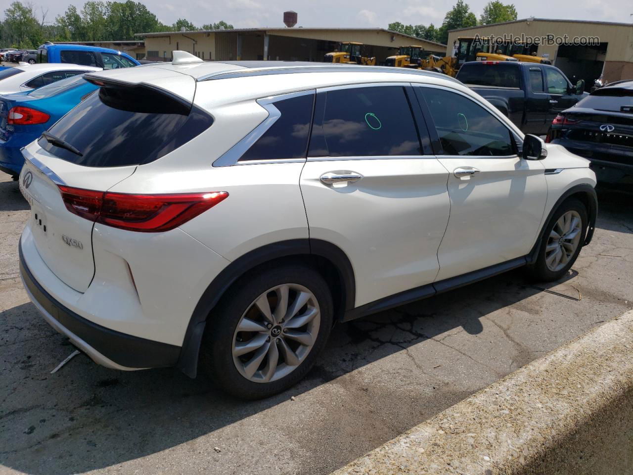 2021 Infiniti Qx50 Luxe White vin: 3PCAJ5BB9MF109268