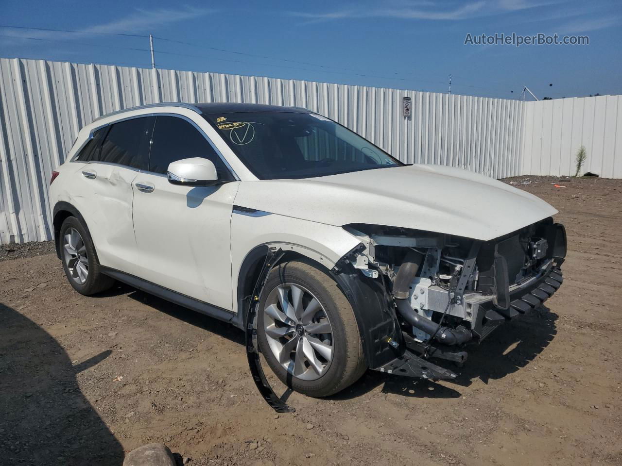 2021 Infiniti Qx50 Luxe White vin: 3PCAJ5BB9MF109268