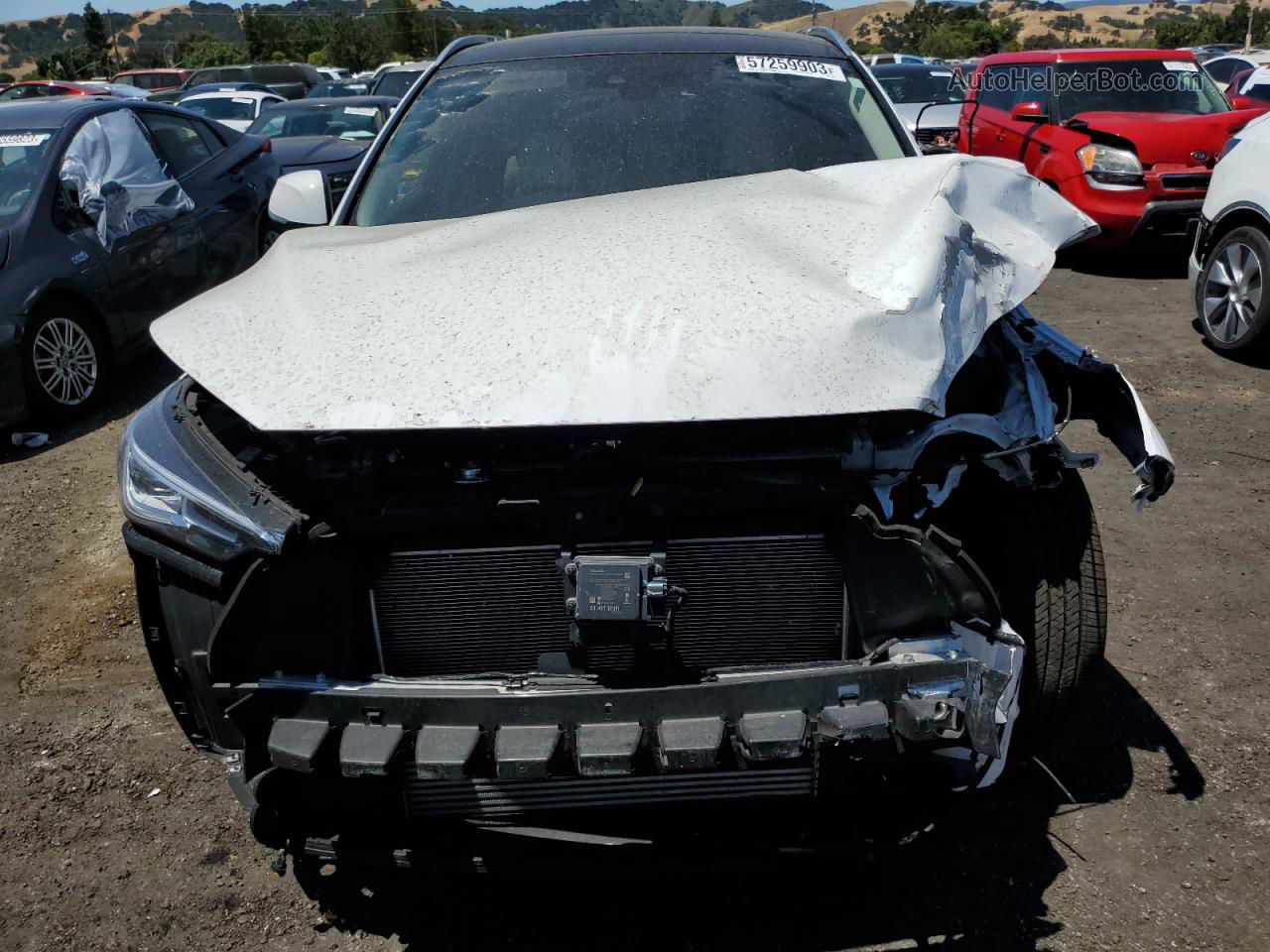 2021 Infiniti Qx50 Luxe White vin: 3PCAJ5BB9MF109738