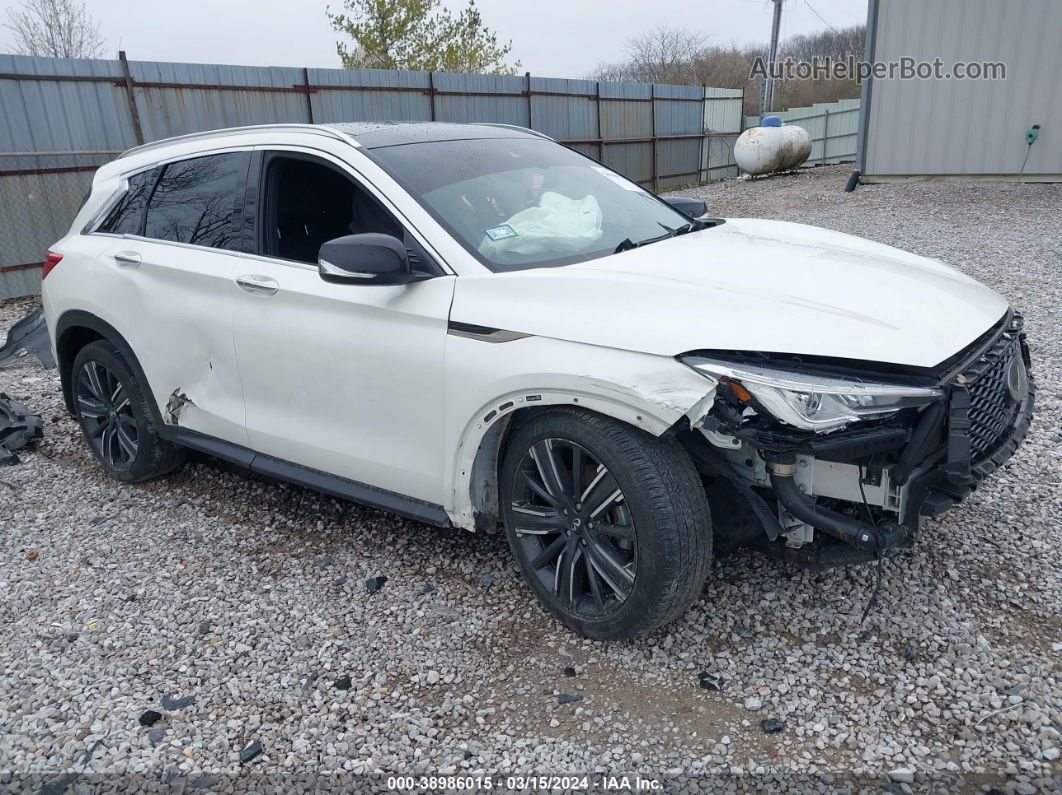 2021 Infiniti Qx50 Luxe Awd White vin: 3PCAJ5BBXMF102099