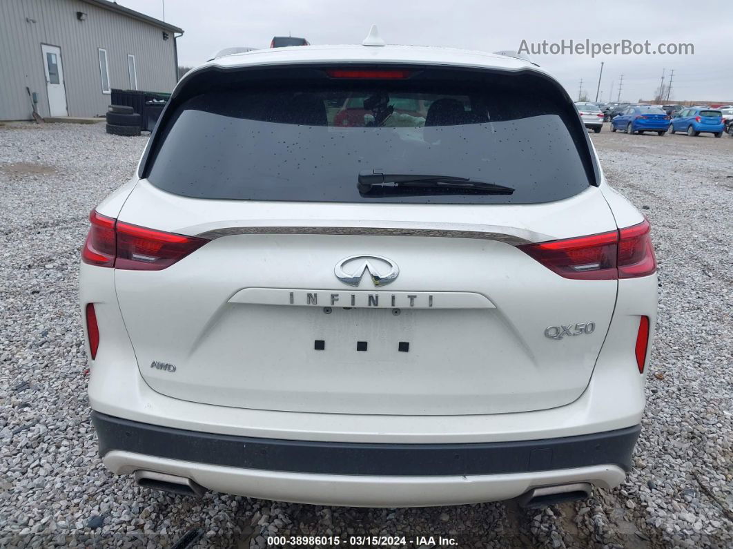 2021 Infiniti Qx50 Luxe Awd White vin: 3PCAJ5BBXMF102099