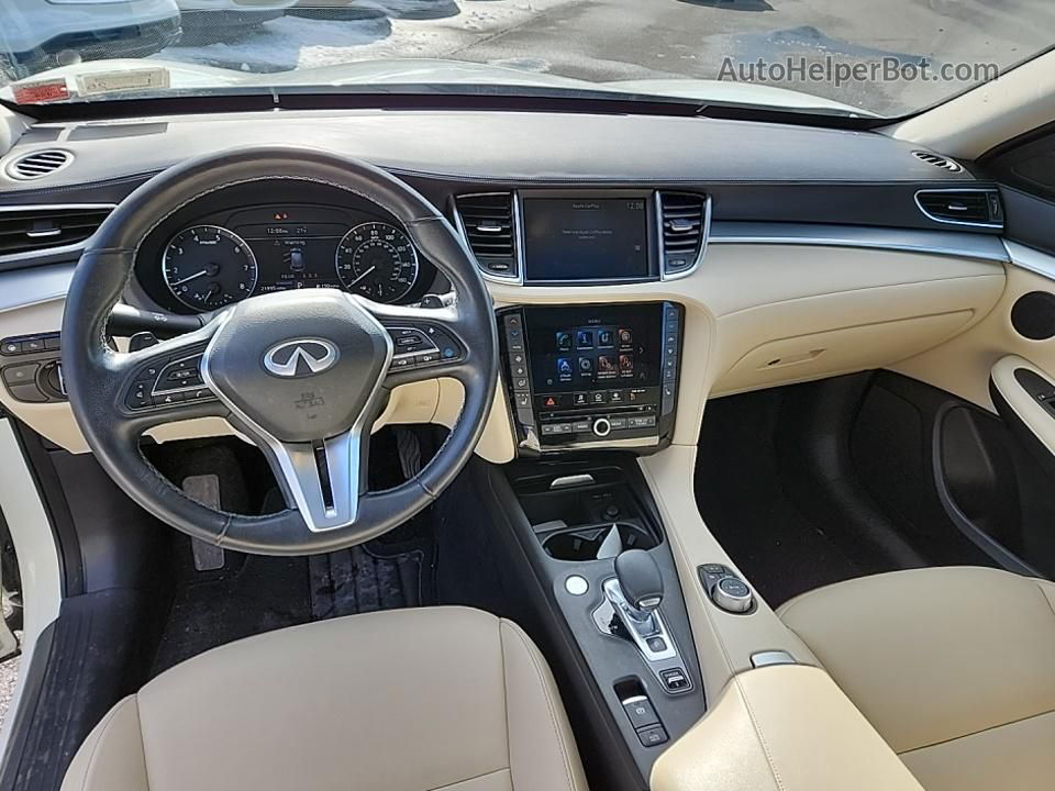 2021 Infiniti Qx50 Luxe White vin: 3PCAJ5BBXMF110879