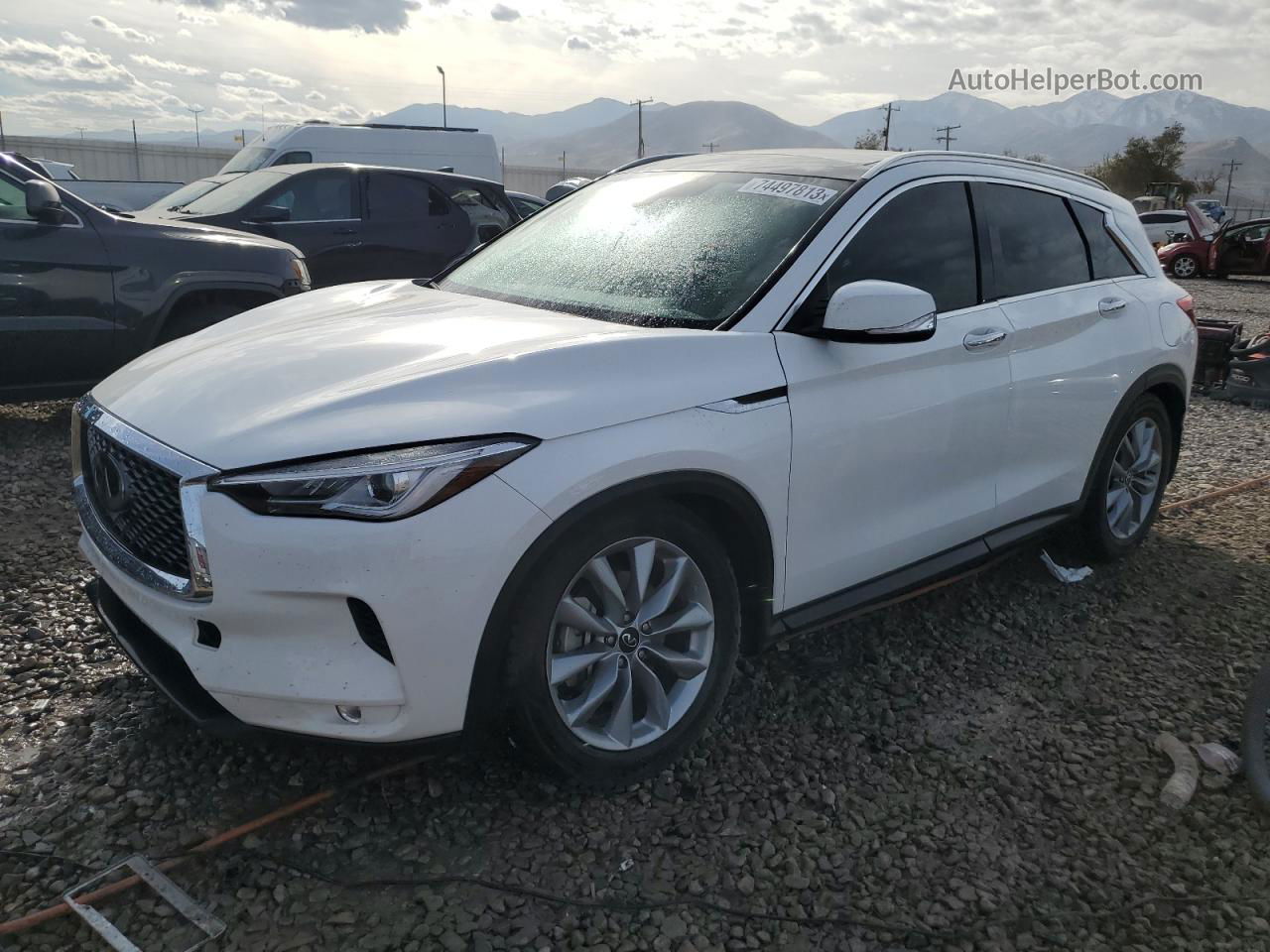 2021 Infiniti Qx50 Luxe White vin: 3PCAJ5BBXMF119758