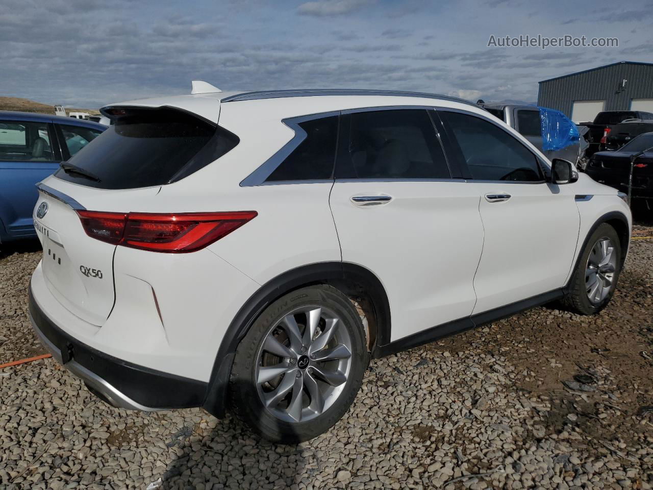 2021 Infiniti Qx50 Luxe White vin: 3PCAJ5BBXMF119758