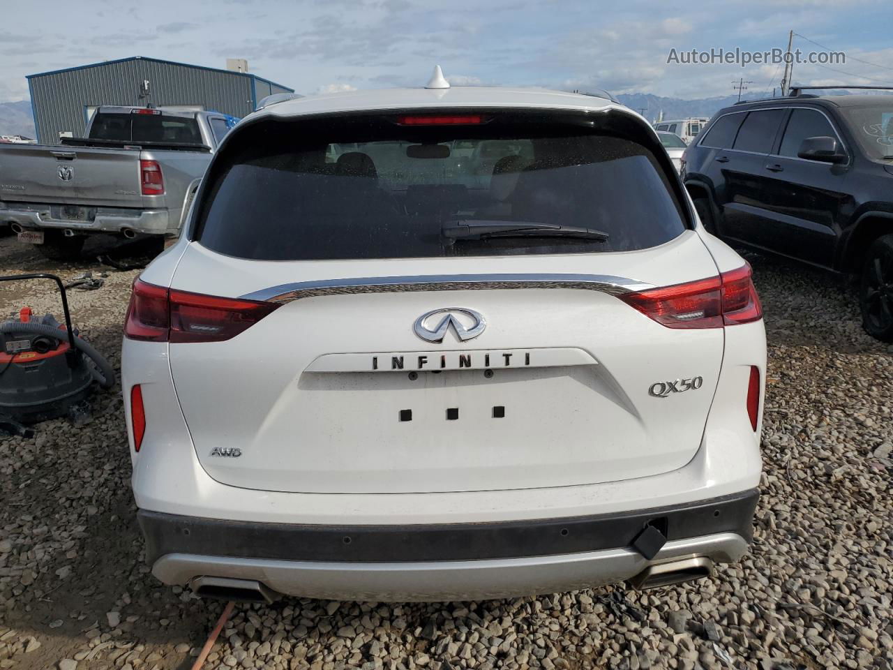 2021 Infiniti Qx50 Luxe White vin: 3PCAJ5BBXMF119758