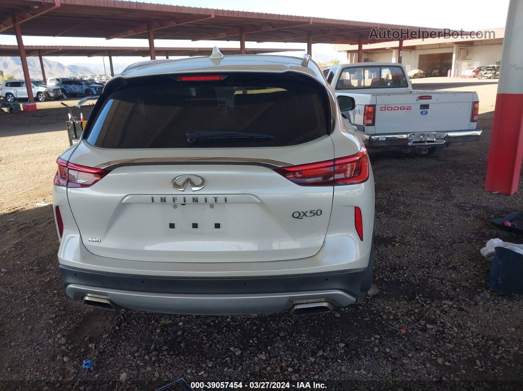 2021 Infiniti Qx50 Luxe Awd White vin: 3PCAJ5BBXMF120411