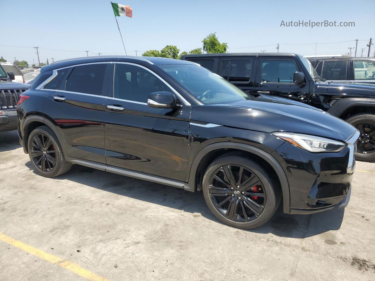 2021 Infiniti Qx50 Essential Черный vin: 3PCAJ5CA1MF122456