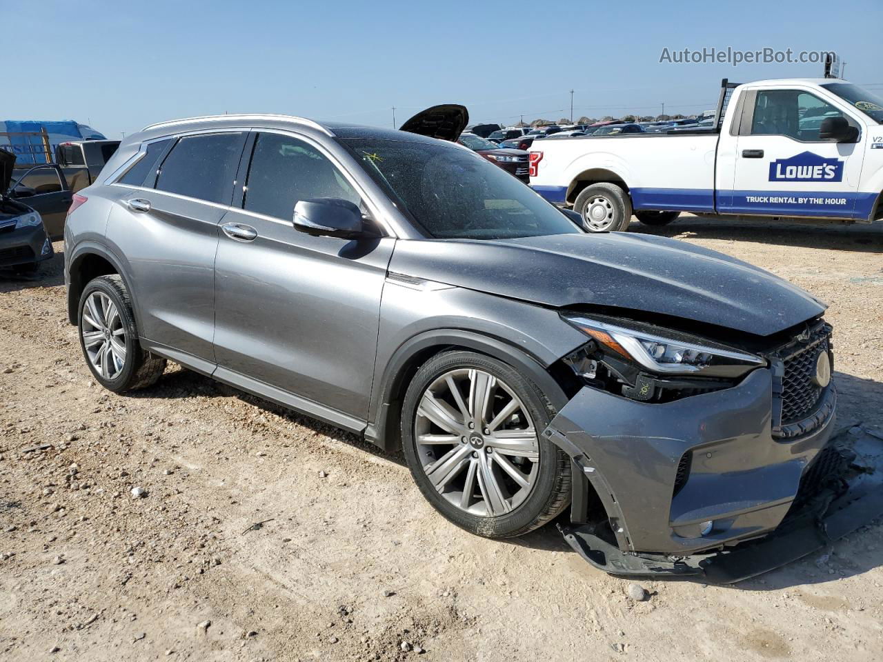 2021 Infiniti Qx50 Essential Серый vin: 3PCAJ5CA2MF117346