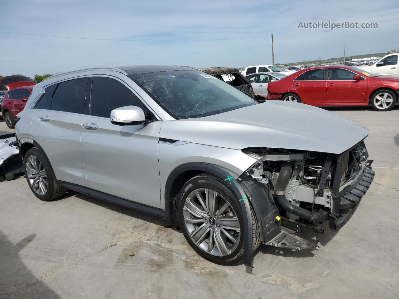 2021 Infiniti Qx50 Essential Silver vin: 3PCAJ5CA5MF120080