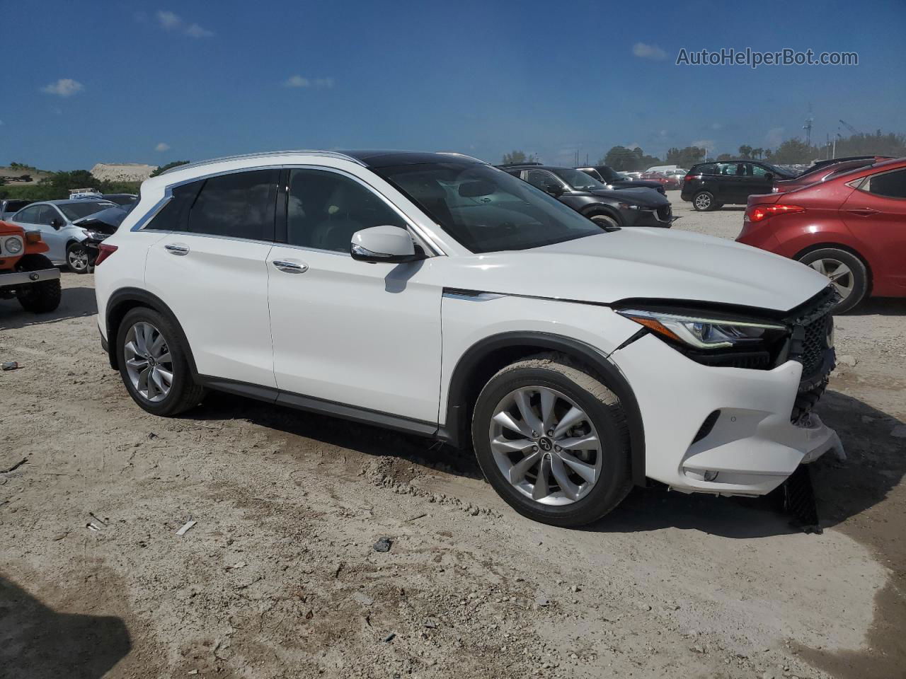 2021 Infiniti Qx50 Essential White vin: 3PCAJ5CA8MF111423