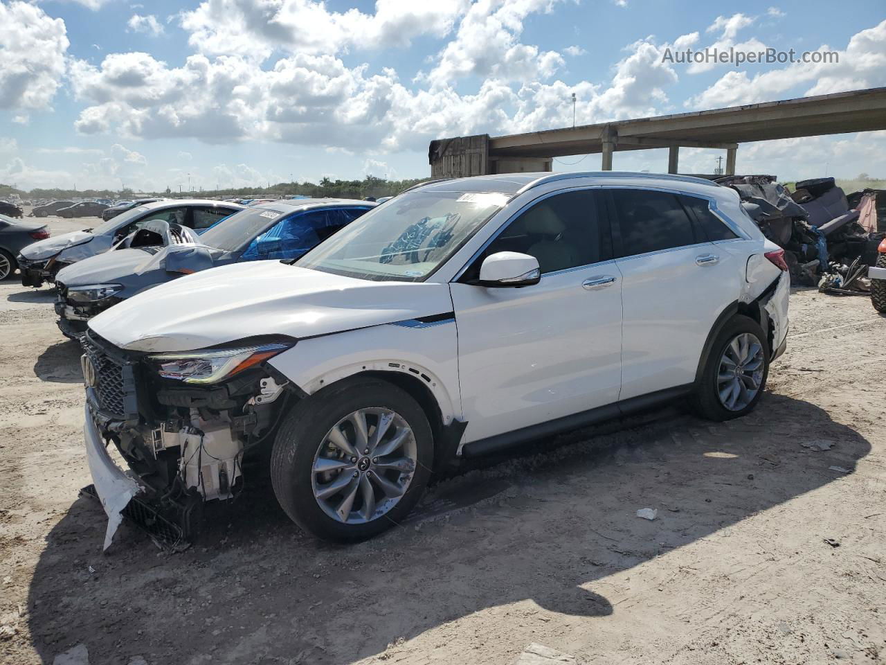 2021 Infiniti Qx50 Essential Белый vin: 3PCAJ5CA8MF111423