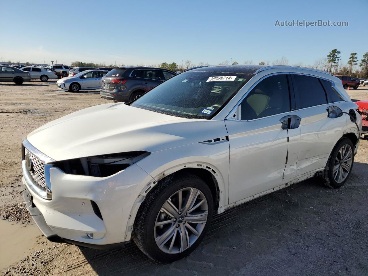 2021 Infiniti Qx50 Essential White vin: 3PCAJ5CAXMF125128