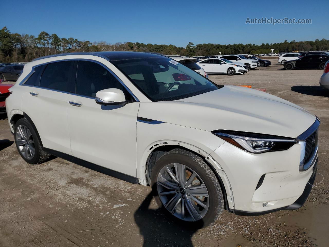 2021 Infiniti Qx50 Essential White vin: 3PCAJ5CAXMF125128