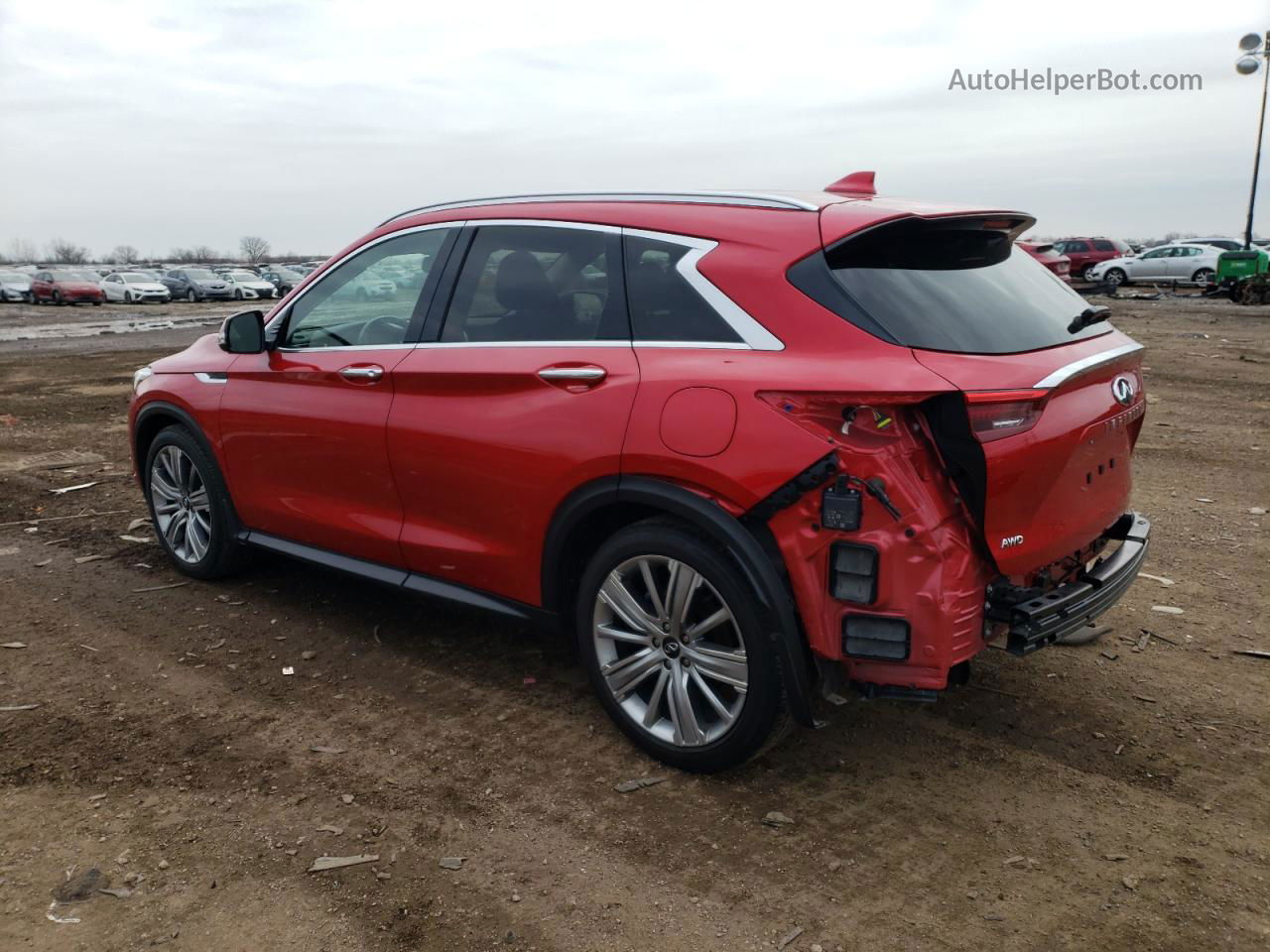 2021 Infiniti Qx50 Essential Red vin: 3PCAJ5CB1MF112339