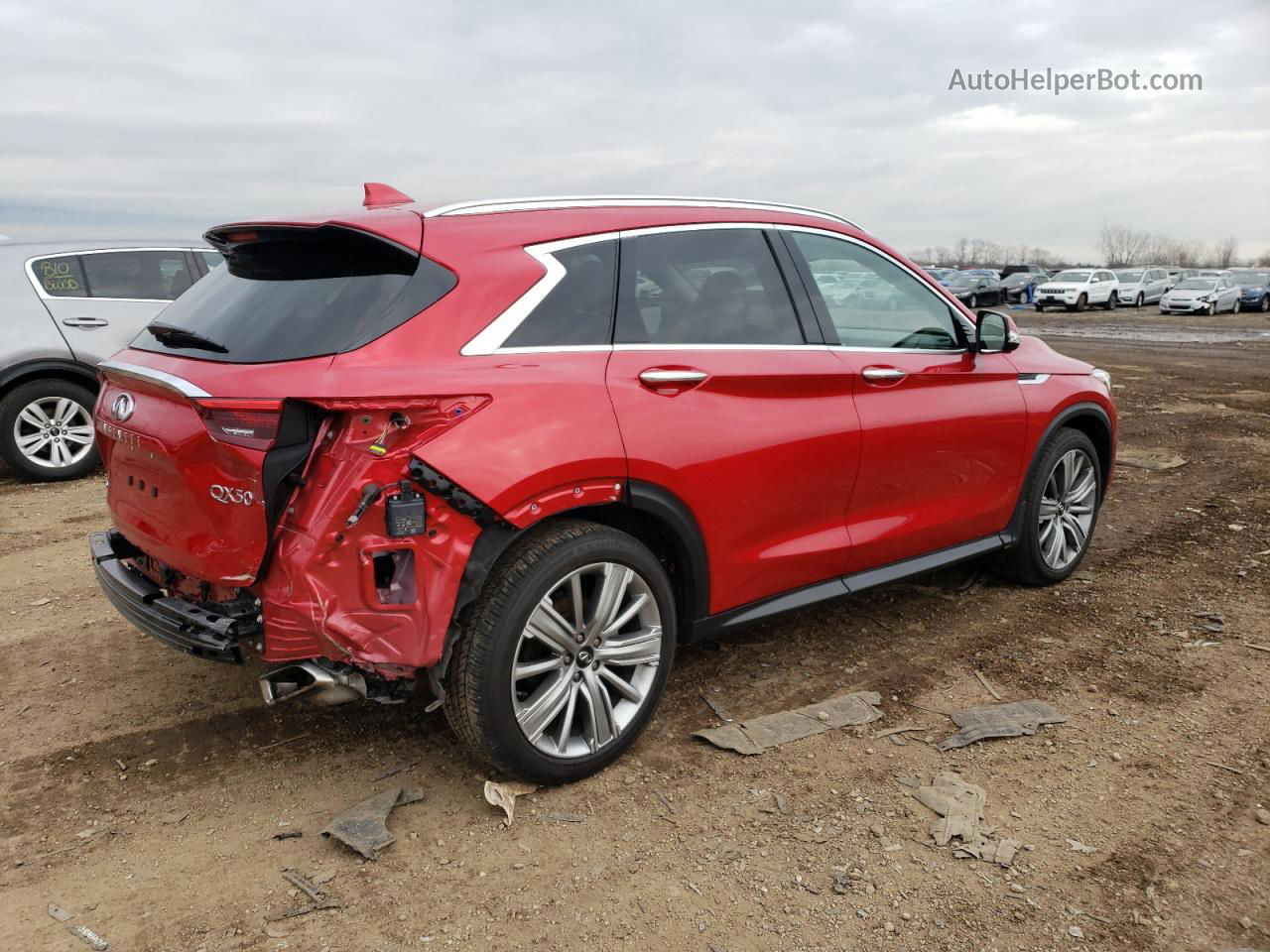 2021 Infiniti Qx50 Essential Красный vin: 3PCAJ5CB1MF112339