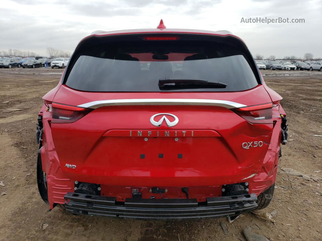 2021 Infiniti Qx50 Essential Red vin: 3PCAJ5CB1MF112339