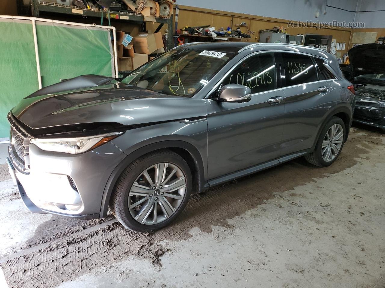 2021 Infiniti Qx50 Essential Gray vin: 3PCAJ5CB4MF106082