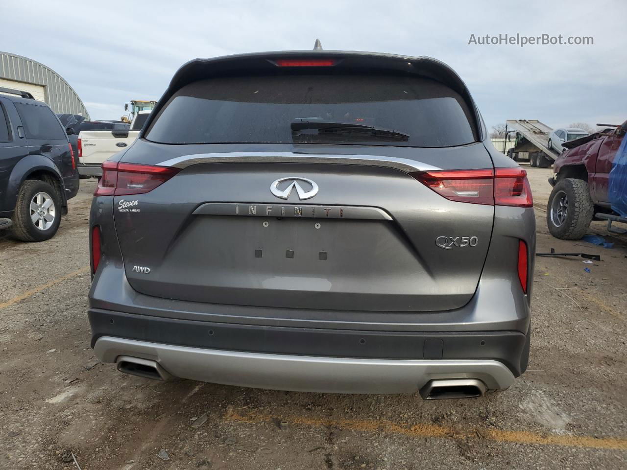 2021 Infiniti Qx50 Essential Gray vin: 3PCAJ5CB4MF112674