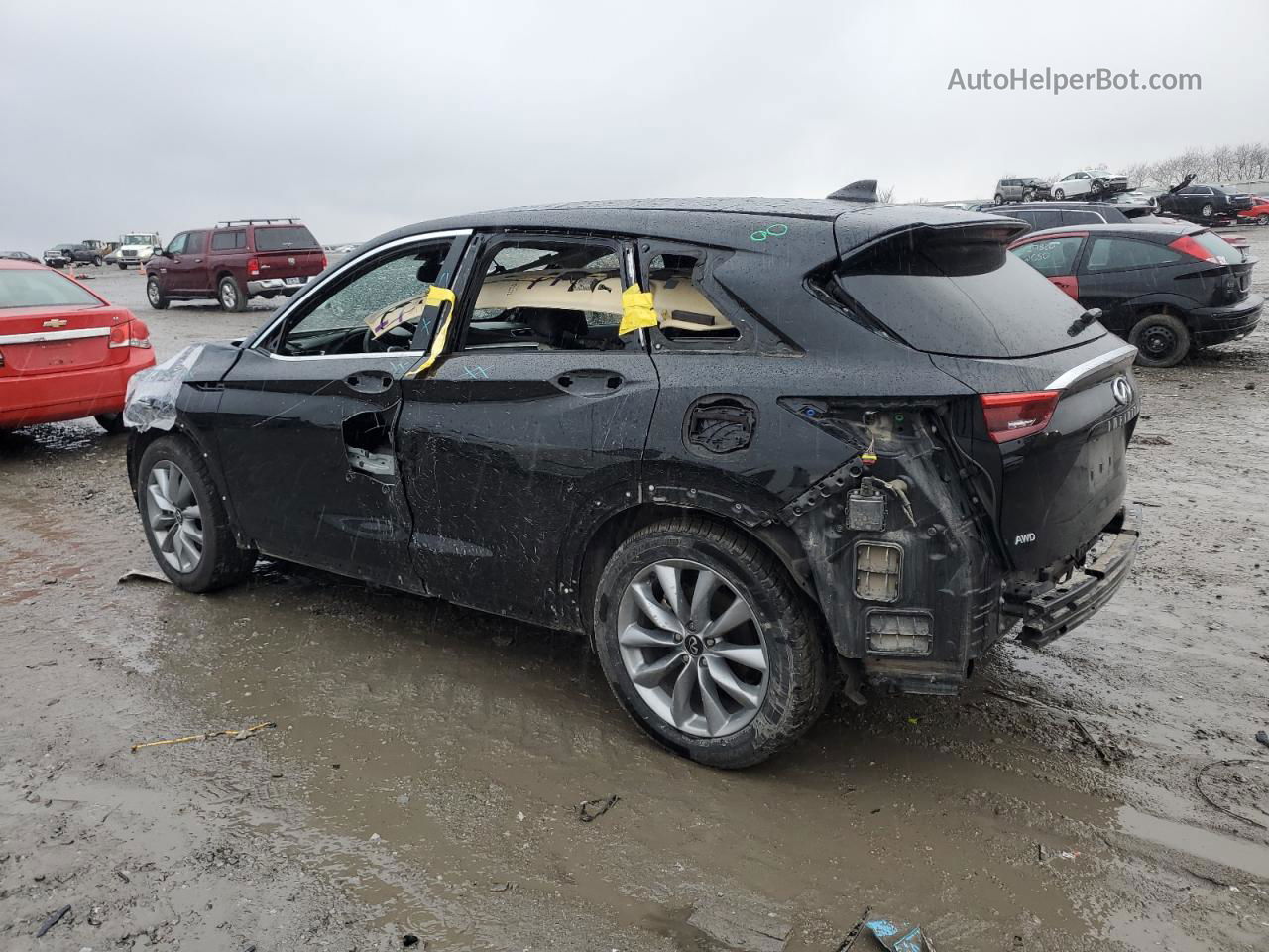 2021 Infiniti Qx50 Essential Black vin: 3PCAJ5CB6MF117083