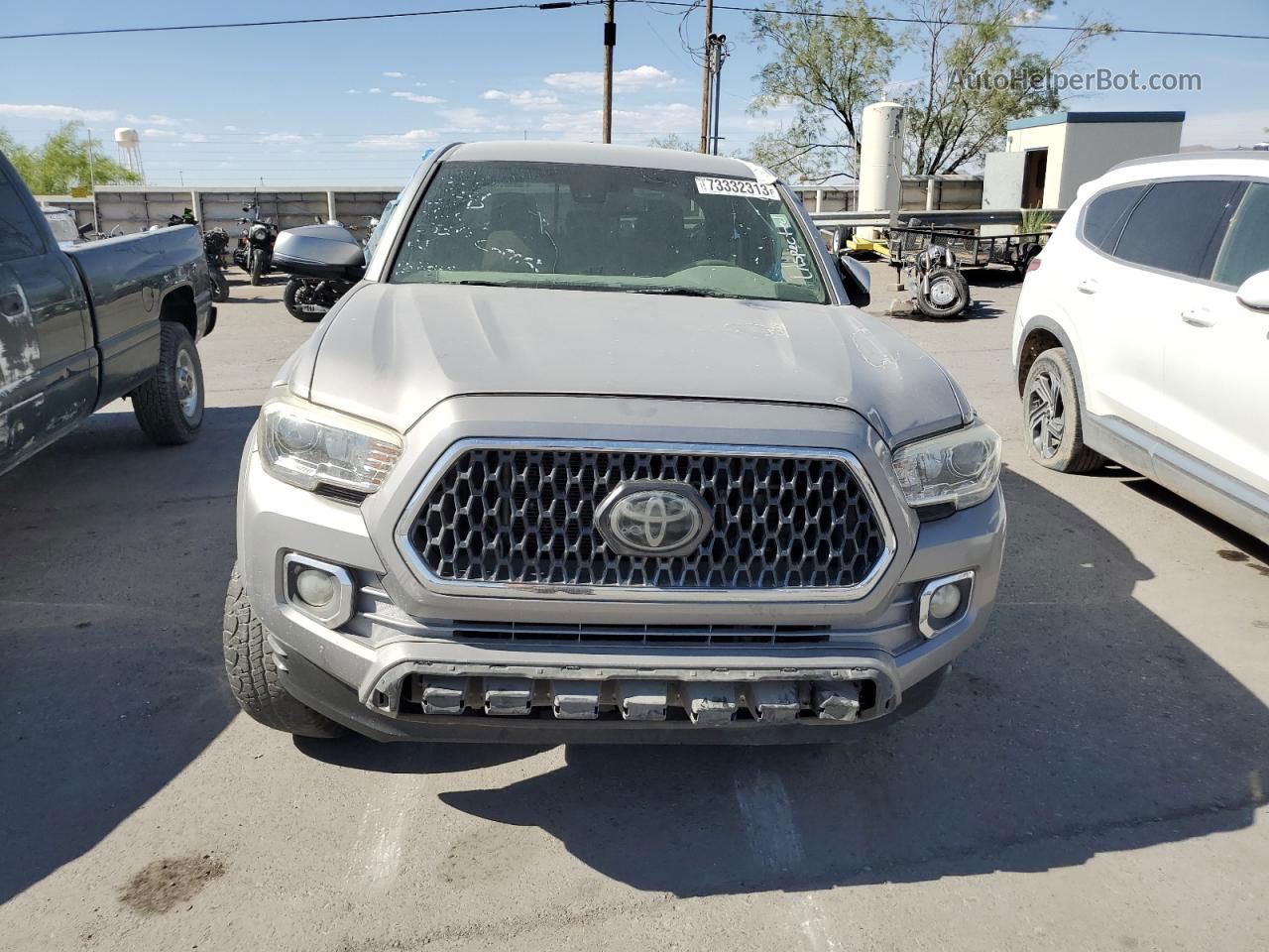 2019 Toyota Tacoma Double Cab Gray vin: 3TMAZ5CN0KM079748