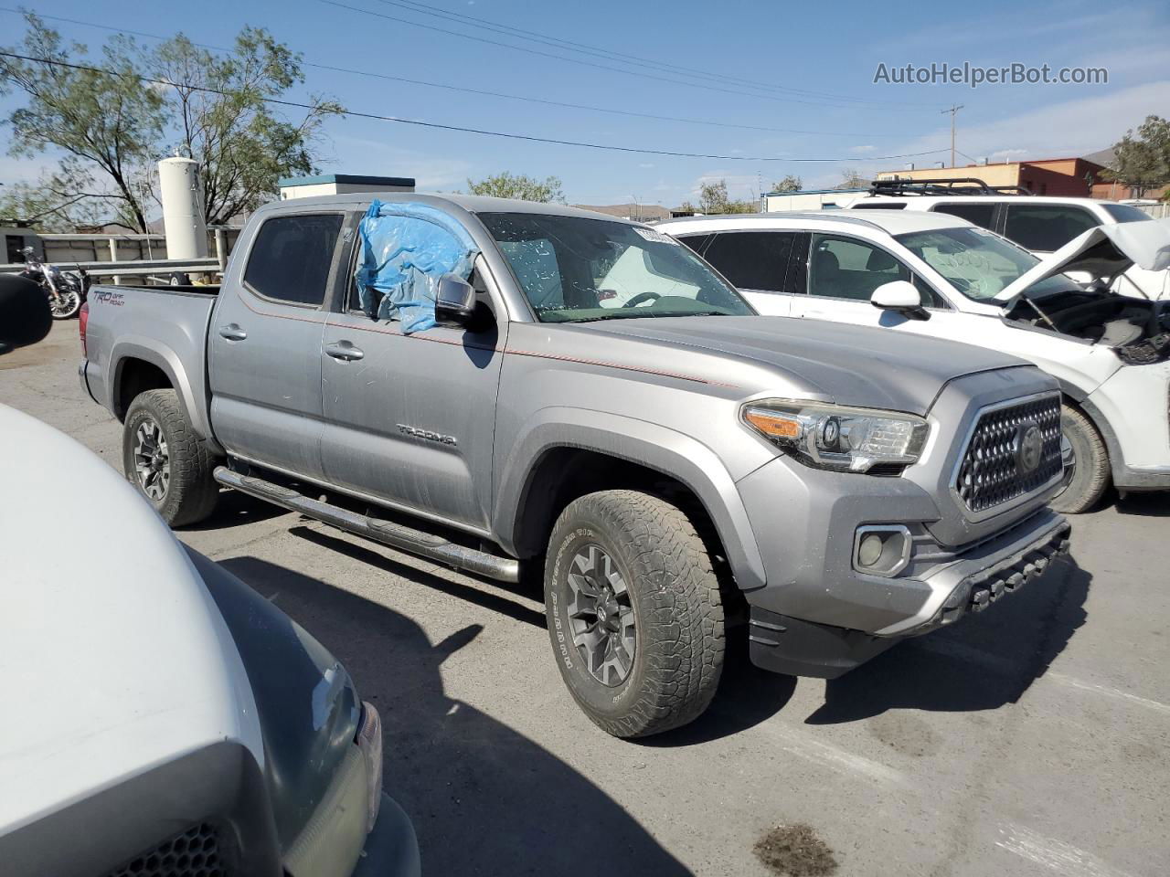 2019 Toyota Tacoma Double Cab Gray vin: 3TMAZ5CN0KM079748